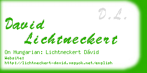 david lichtneckert business card